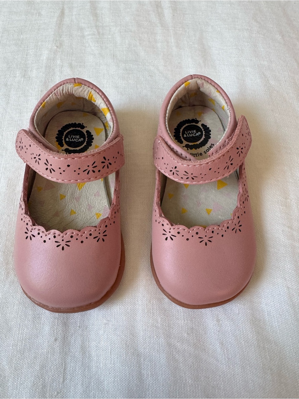 Livie & Luca Girls 2T Dusty Pink Scalloped Mary Janes